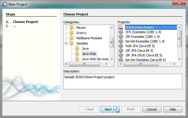 ZKInstallationGuide NetBeans SelectSample.png