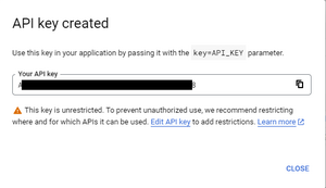 google API key 3