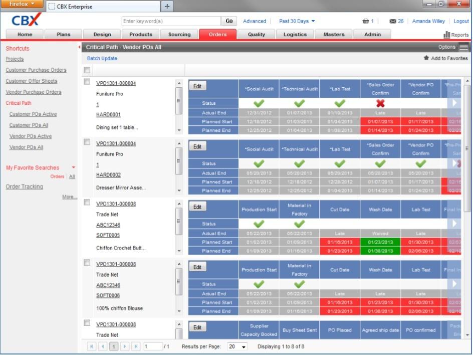 CBX Enterprise back-office screen