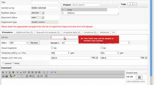 Client-specific form template with validation, integrating legacy components like Wyzz